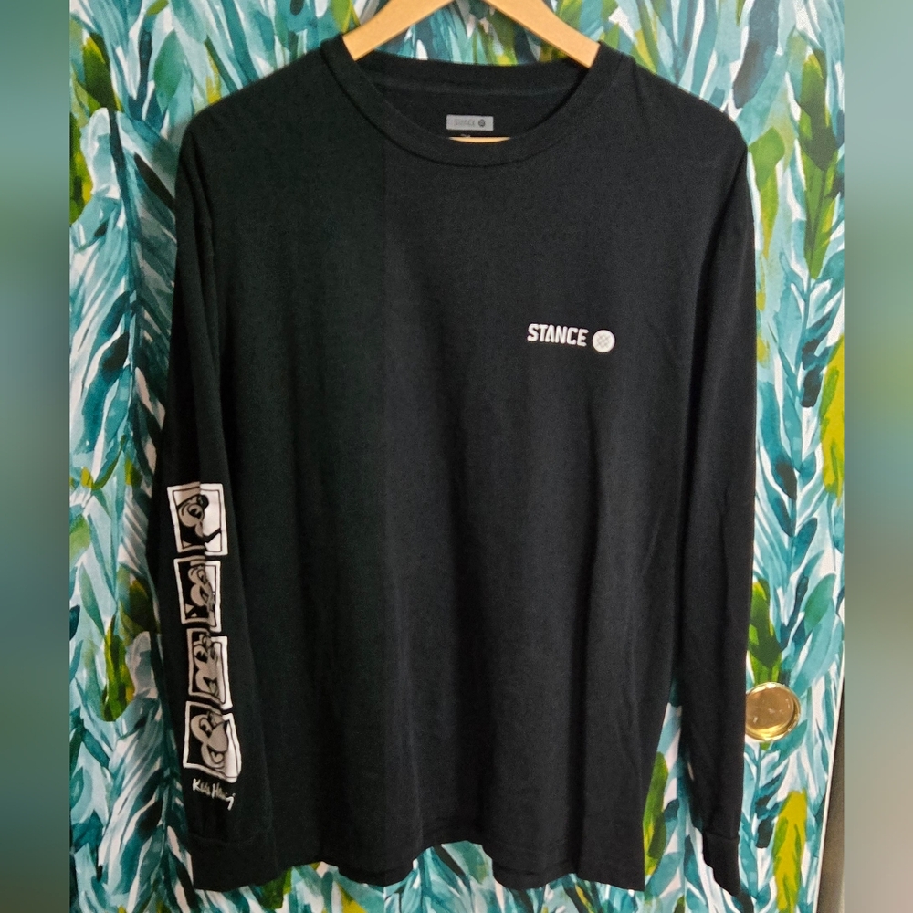 Stance x Disney Mickey Mouse Keith Haring Longsleeve T Shirt - Picture 2 of 8